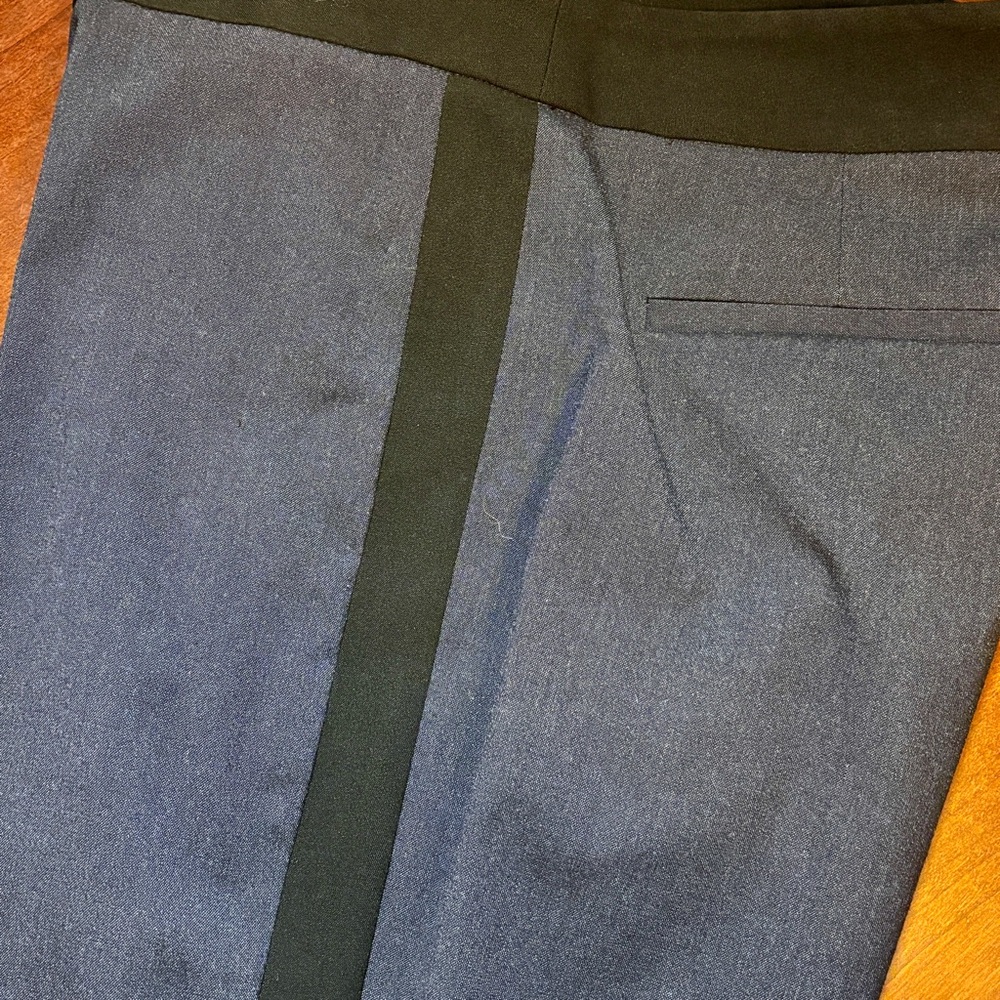 Gianni Bini Women's Devon Low Rise Slim Straight Leg Pants Size 10 Blue/Black